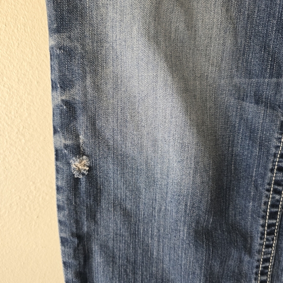 BKE DENIM SETH Distressed Denim Jeans Medium Wash Detailed Back Pockets Size 36R - Picture 12 of 17